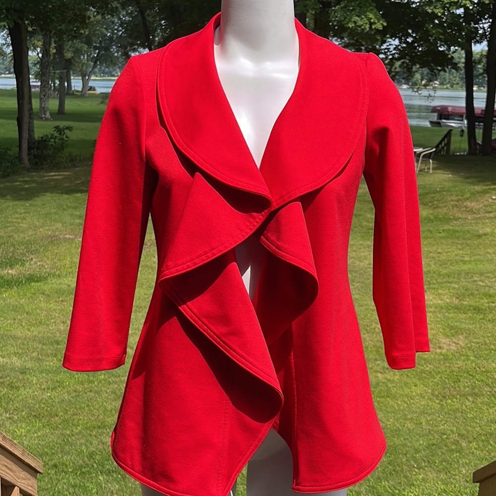 Calvin Klein draped ruffled blazer SP